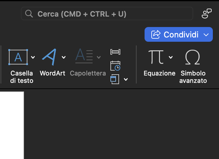 Caratteri speciali su Word