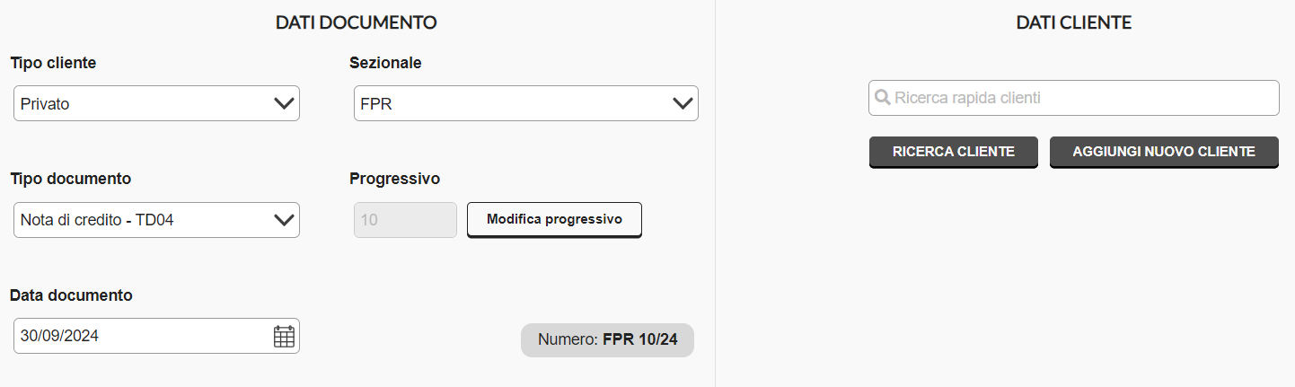Nota di credito