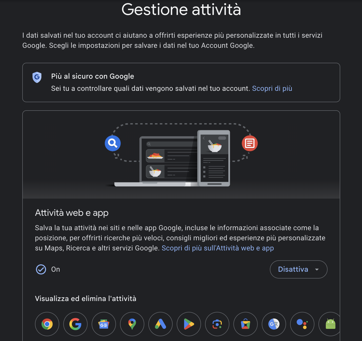 Come cancellare cronologia di Google