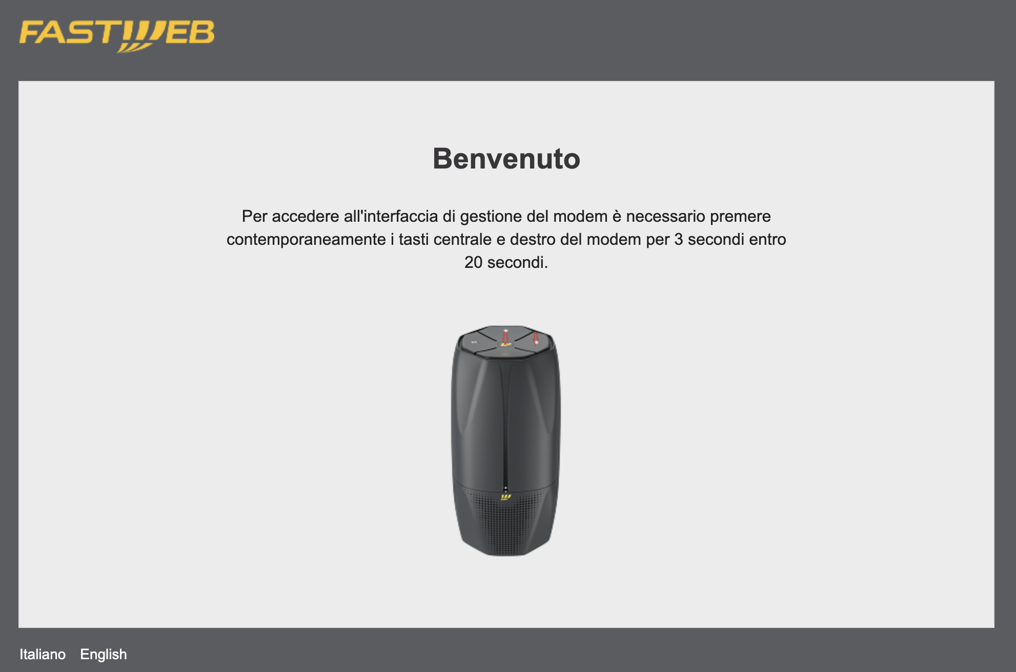 La schermata di Fastweb NeXXt
