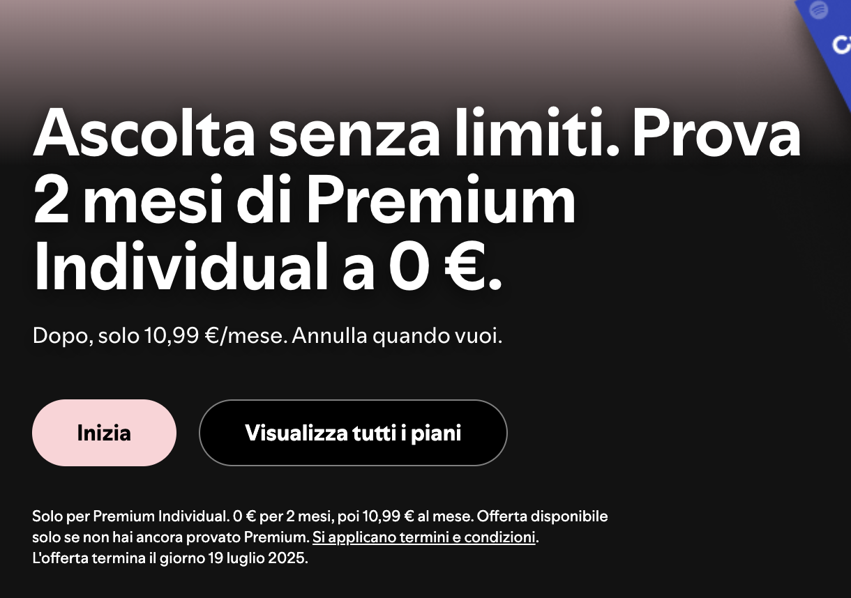 Prova di Spotify Premium