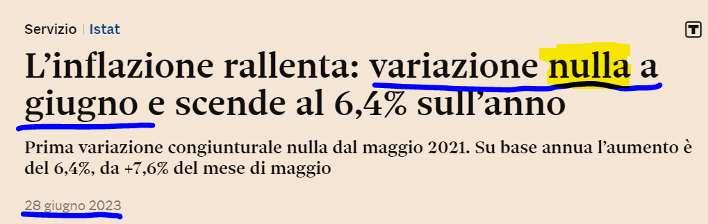 L'inflazione sta scendendo?