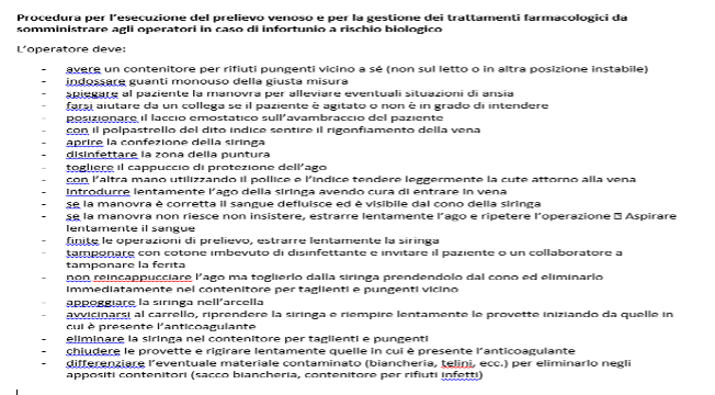 Esempio di procedura 