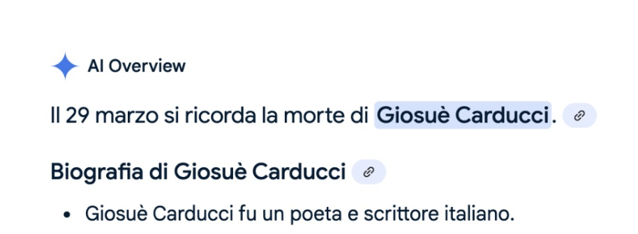 La morte di Carducci per Google
