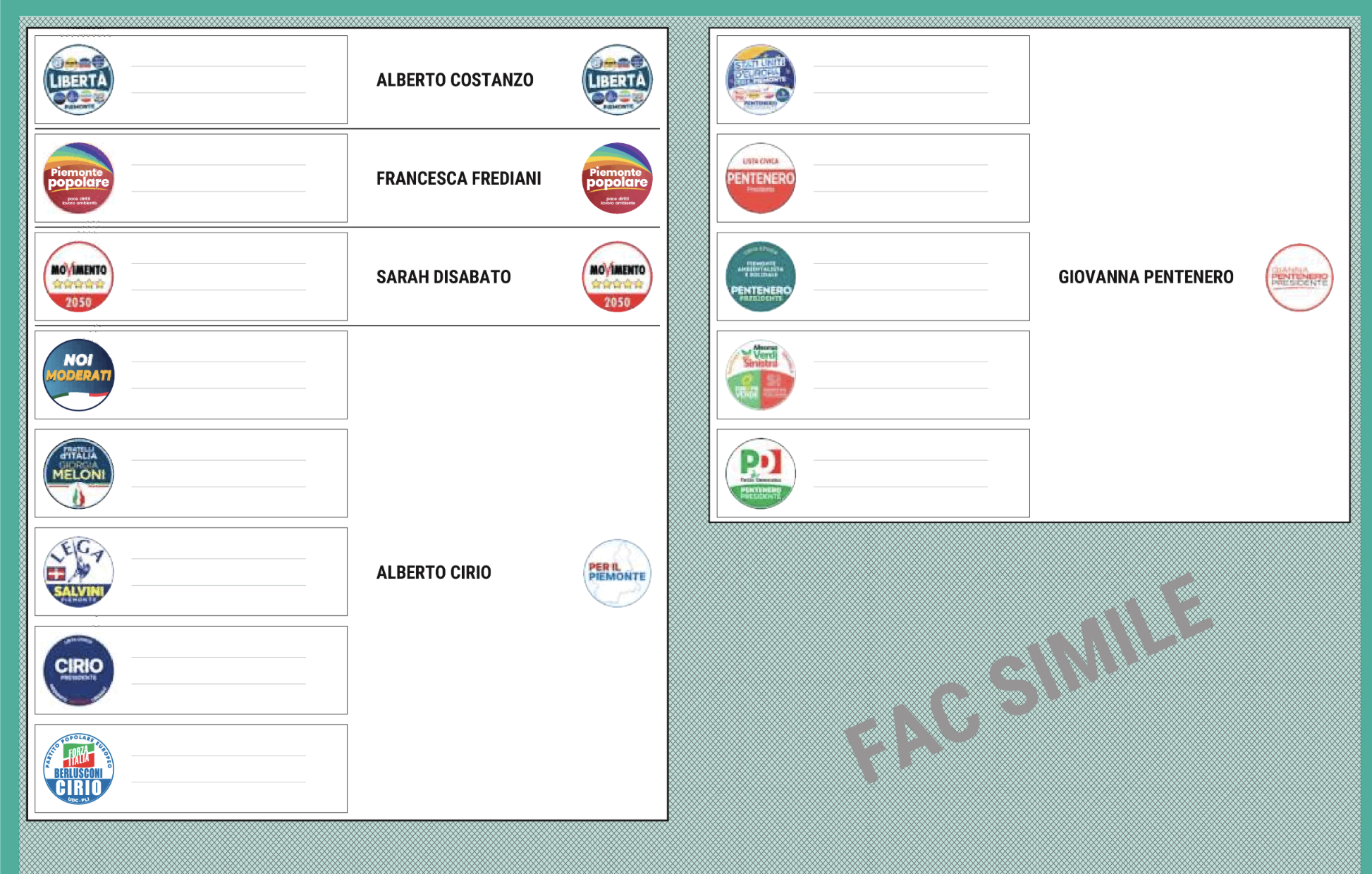 Elezioni regionali Piemonte 2024