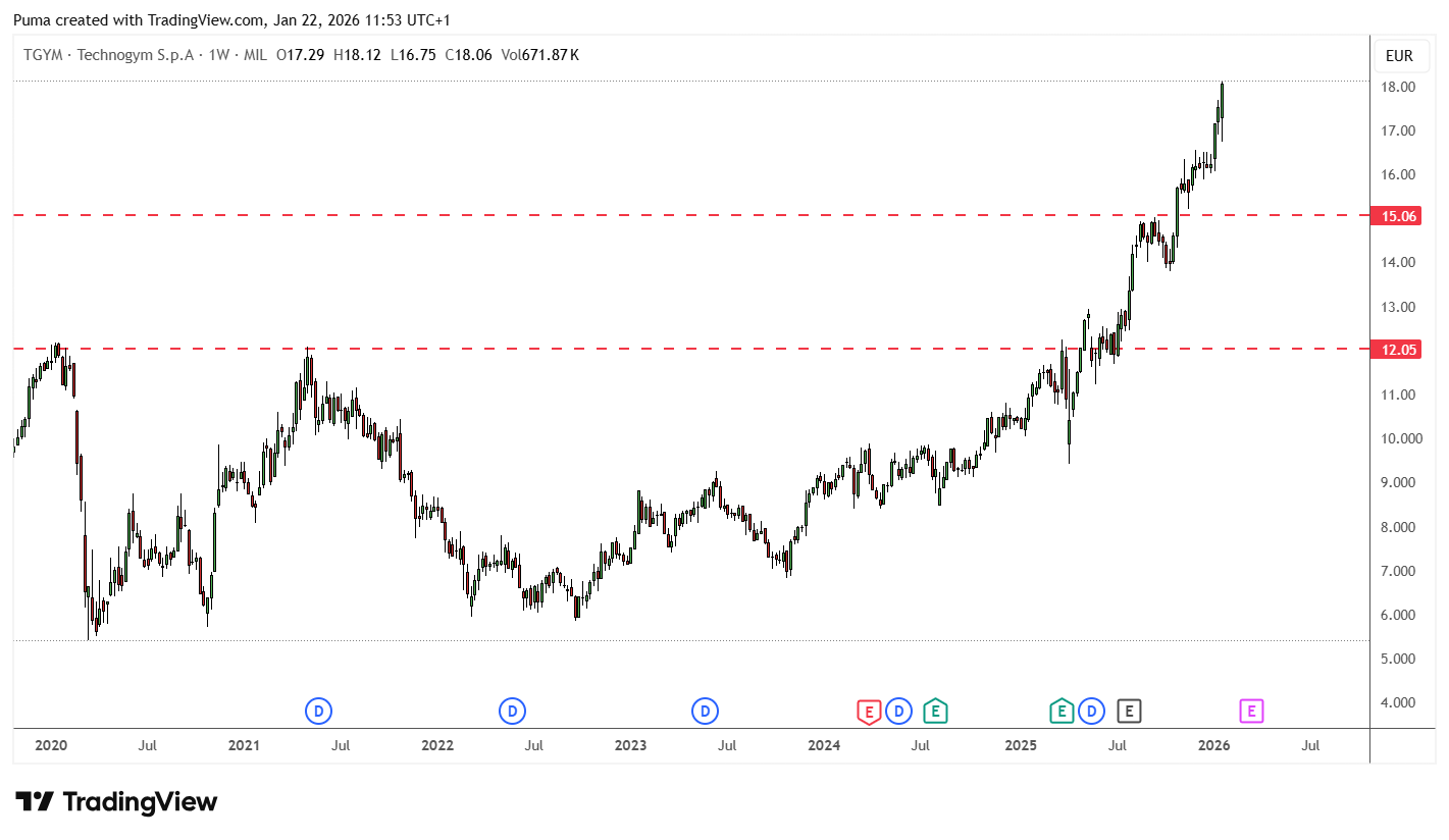Grafico Technogym 