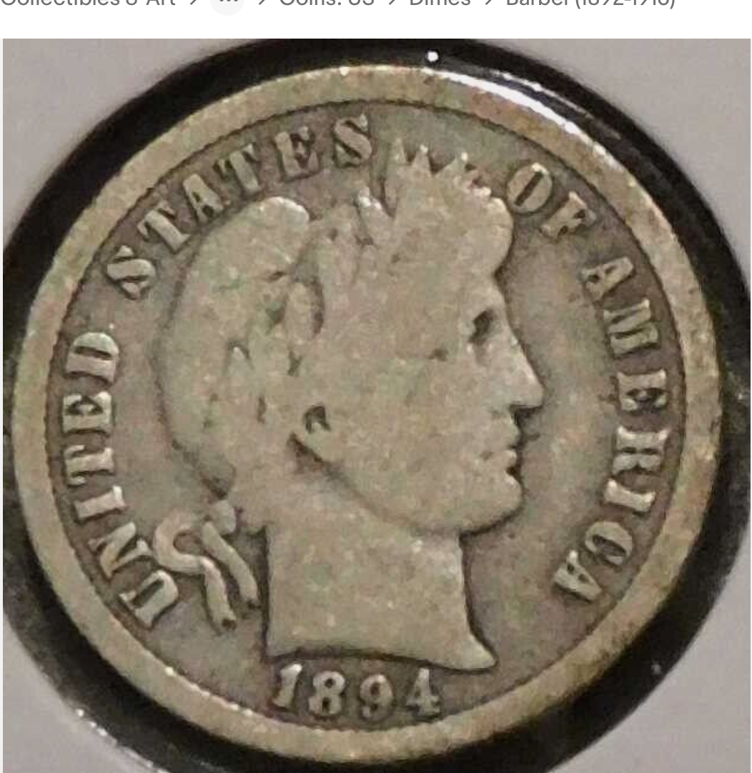 Barber Dime del 1894