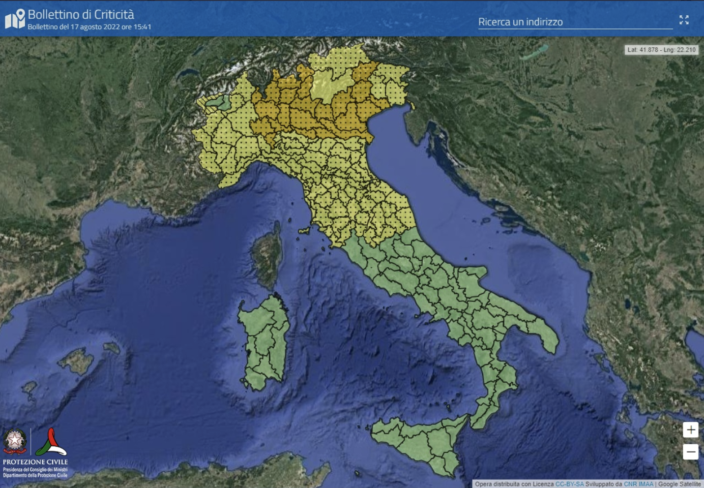 Mappa maltempo