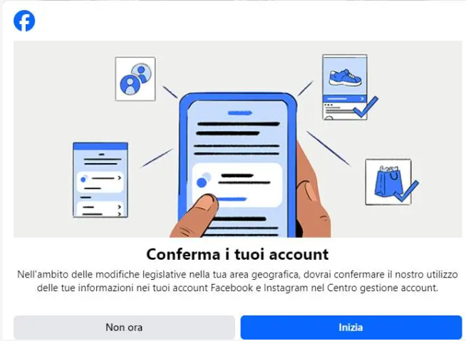 Conferma i tuoi account
