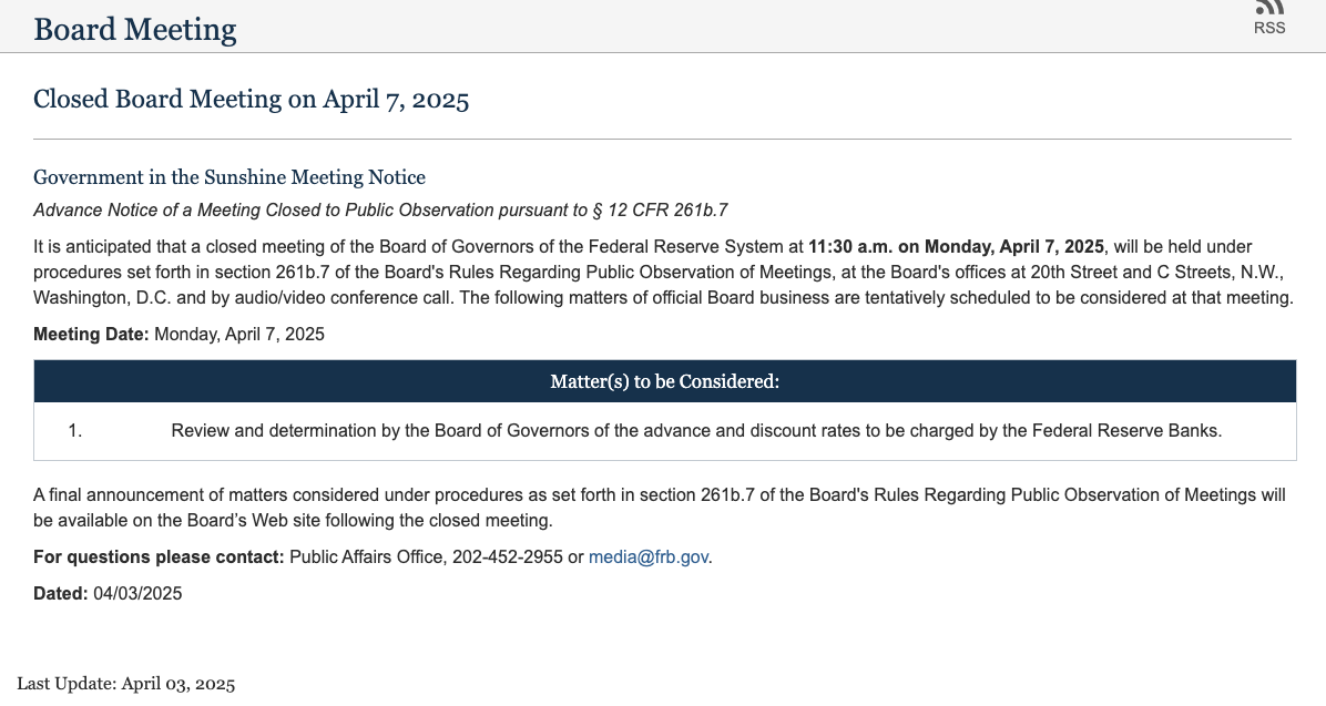 Sito ufficiale della Federal Reserve