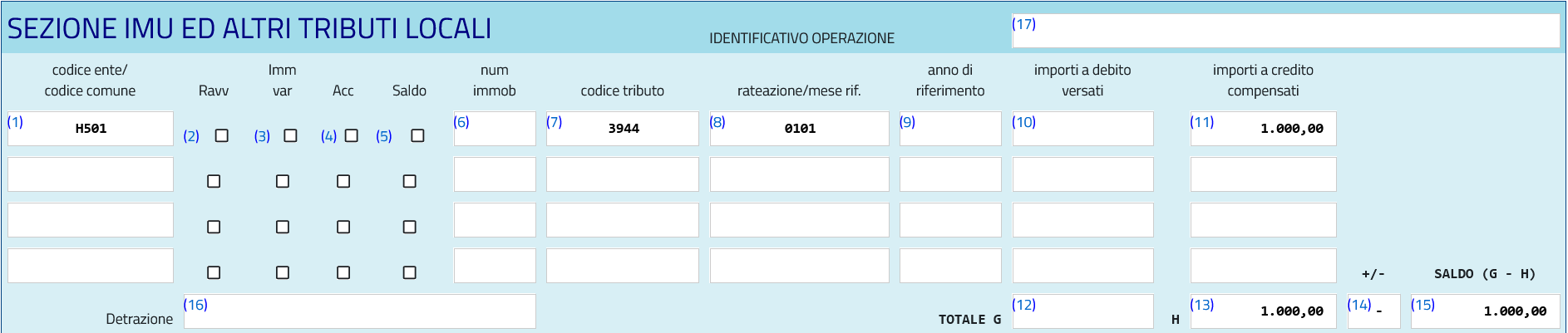 Modello F24 codice tributo 3944