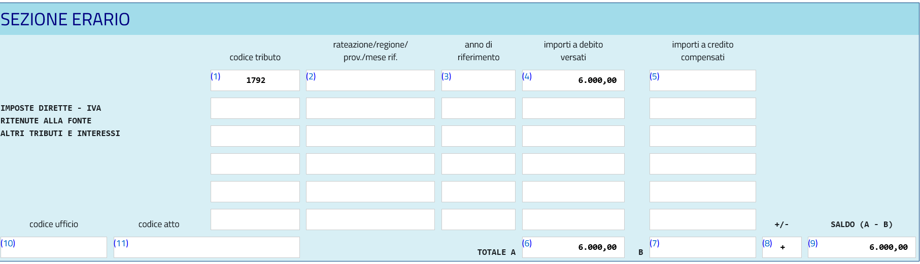 Codice tributo 1792 istruzioni