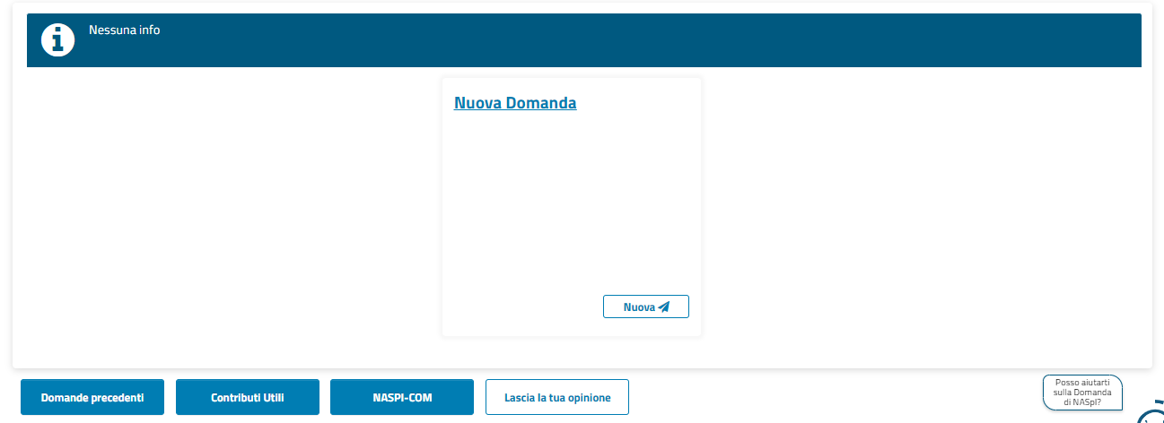 Schermata consultazione pagamenti Naspi