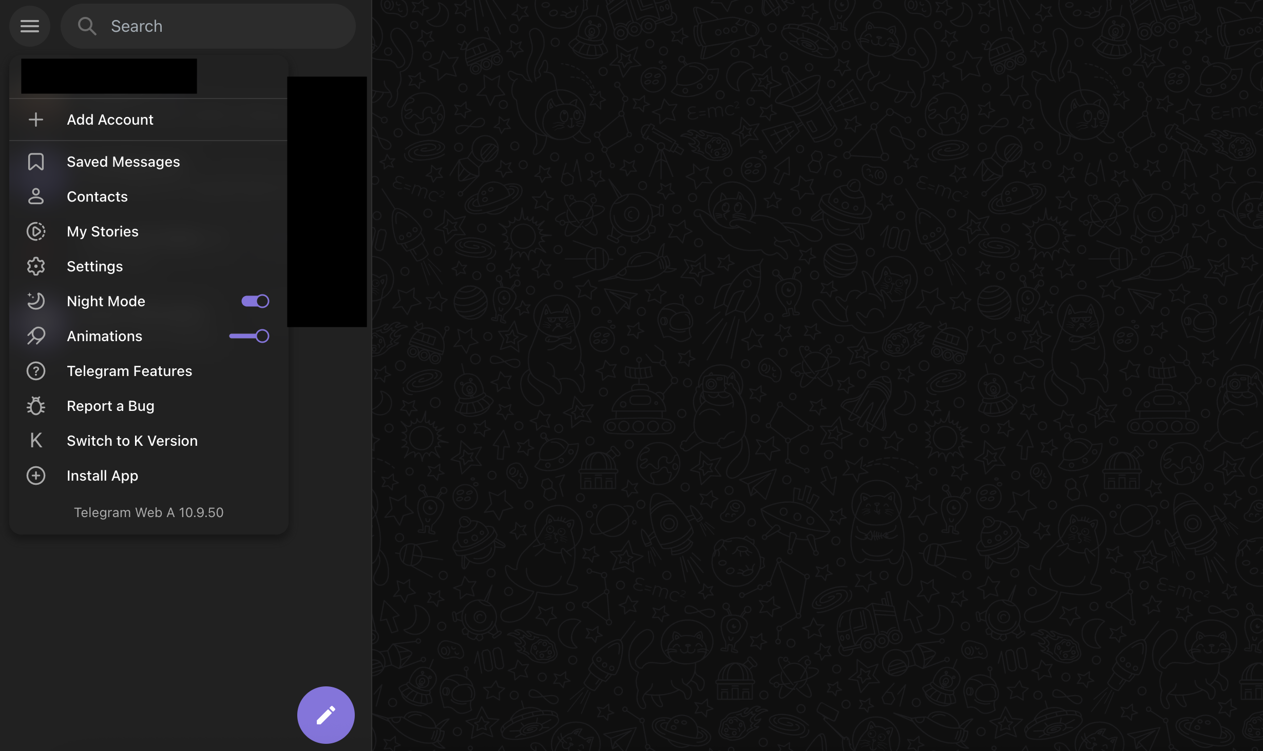 La homepage di Telegram Web