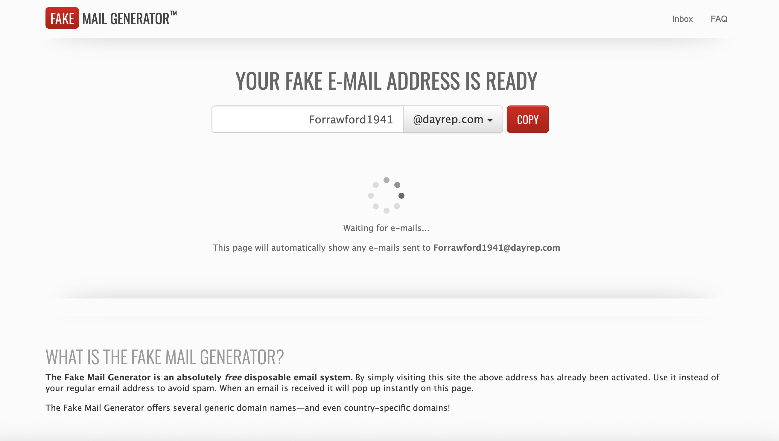 FakeEmailGenerator