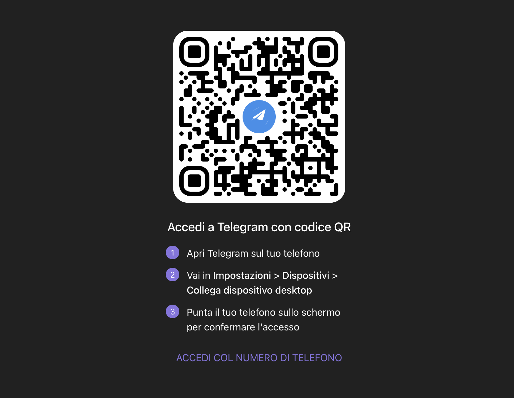 Come accedere a Telegram Web