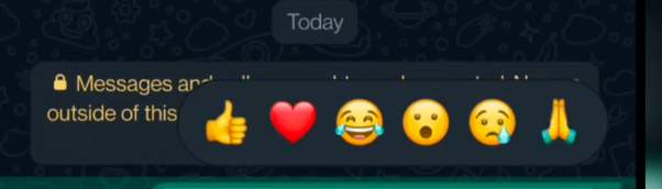 Reaction WhatsApp