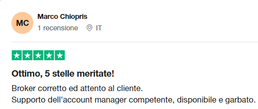 Recensione 4 - verificata Trustpilot