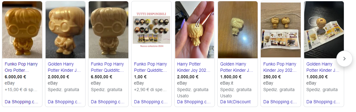 La vendita degli Harry Potter dorati sul web