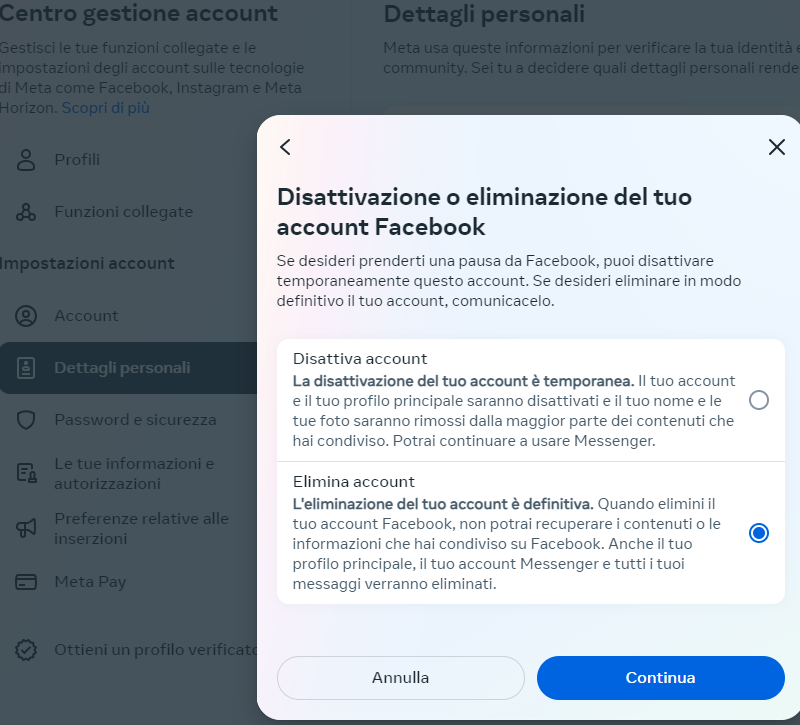 Eliminare definitivamente Facebook da PC