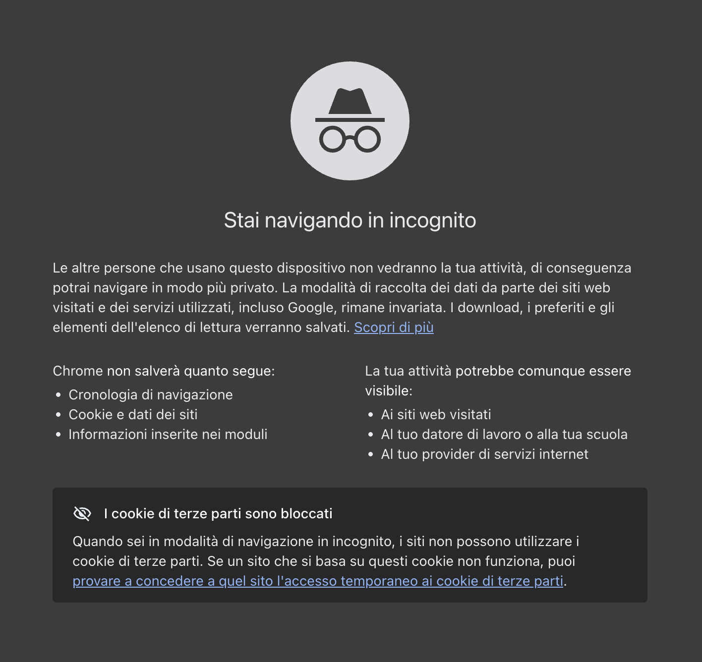 Come attivare la Modalità privata di Google