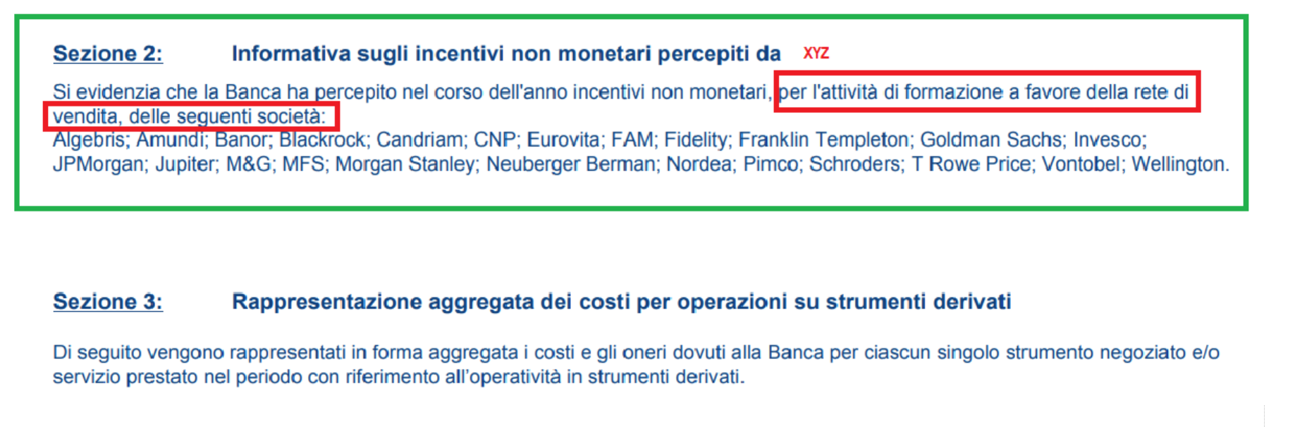 Incentivi non monetari e strumenti derivati