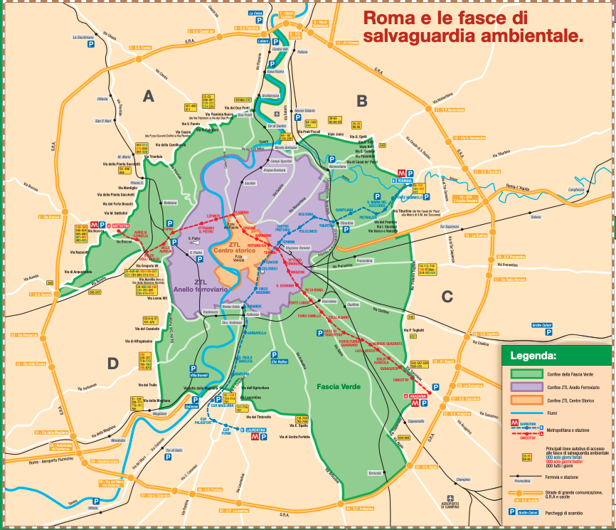 La fascia verde a Roma
