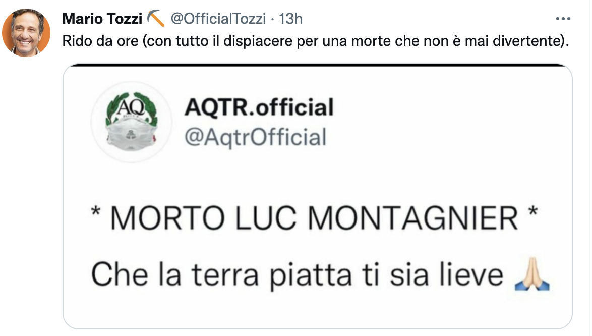 Tweet di Tozzi su Montagnier