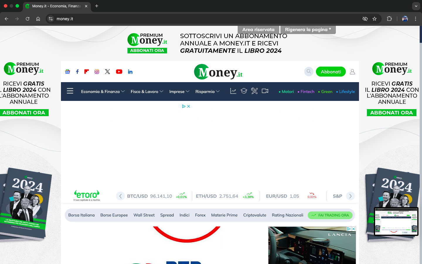 Screen dello schermo intero