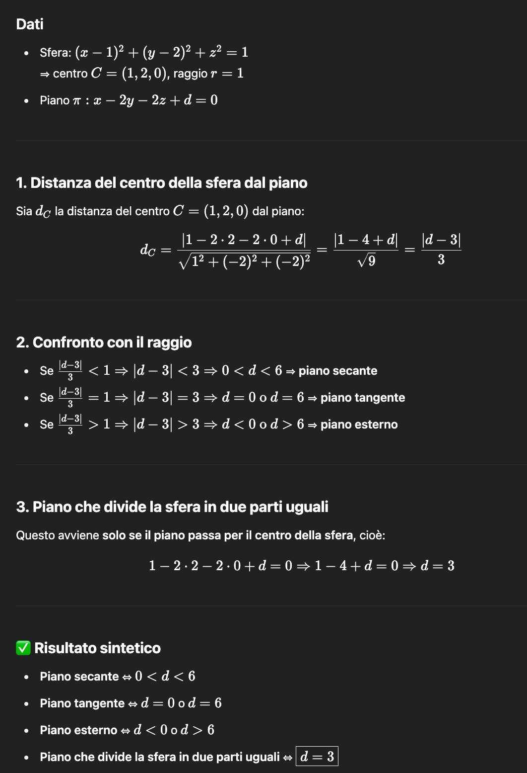Soluzione secondo quesito