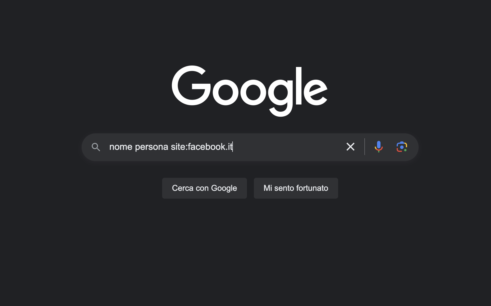 Cercare un profilo su Google