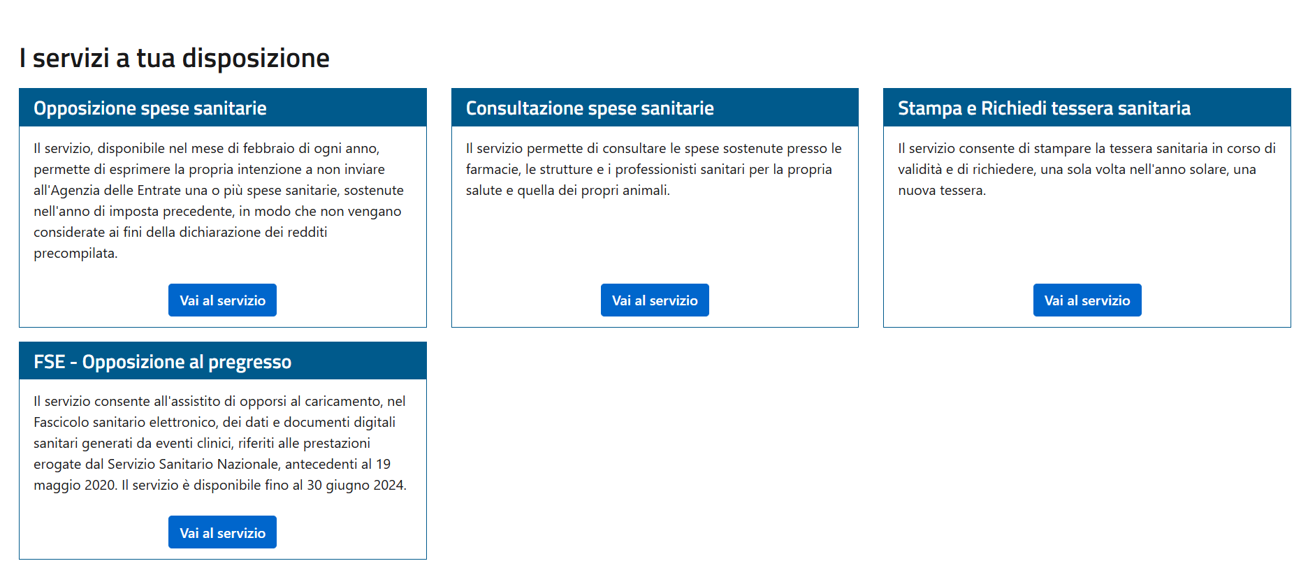 Stampa Tessera Sanitaria