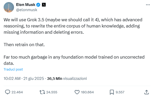 Elon Musk su X