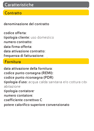 Caratteristiche contratto