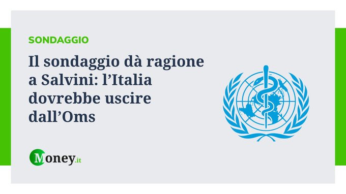 Il sondaggio dà ragione a Salvini: l'Italia dovrebbe uscire dall'Oms