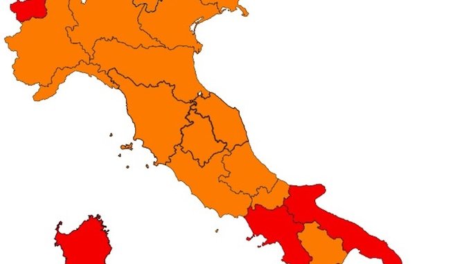 Regioni rosse e arancioni: chi cambia colore oggi venerdì 16 aprile