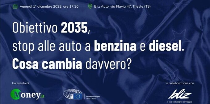 Nel 2035 sarà la fine delle auto a benzina e diesel? Ne parliamo a Trieste l'1/12 con Parlamento europeo