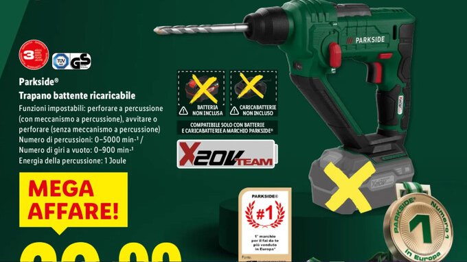 Lidl mette in offerta un nuovo trapano. Lo paghi meno di 30 euro