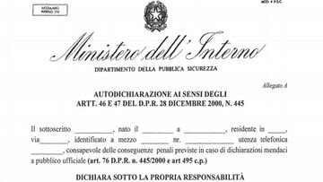 Autocertificazione 2021: qui il modello PDF da scaricare e stampare