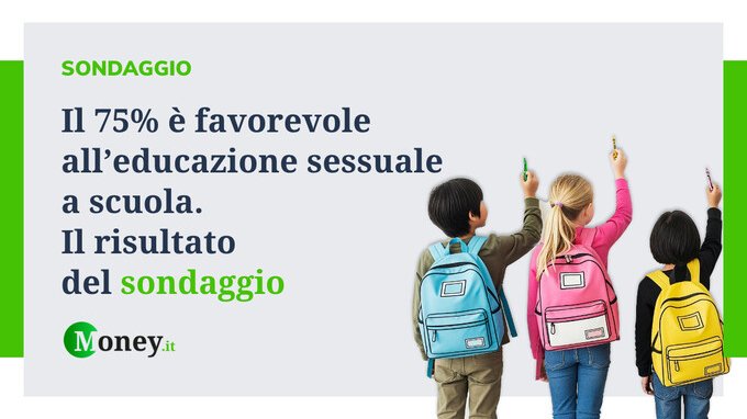 Il 75% è favorevole all'educazione sessuale a scuola. Il risultato del sondaggio
