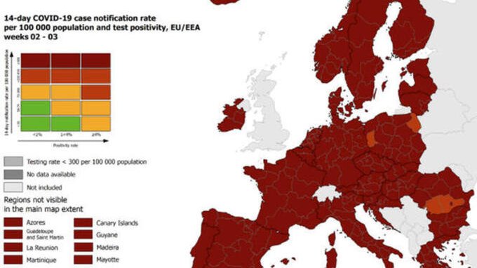 Zona rossa in Italia e in Europa, è record: la mappa aggiornata 