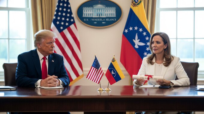 Trump non vince il Nobel e inontra María Corina Machado, che l'ha vinto al posto suo