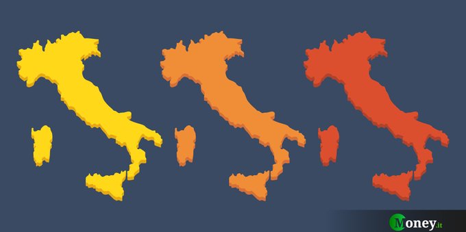 Due regioni a rischio zona rossa e metà Italia in arancione. I cambi di colore lunedì 7 febbraio