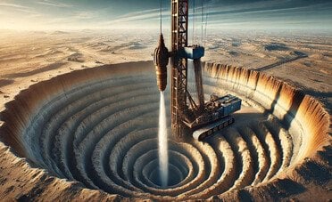 La Cina perfora un pozzo profondo 1 chilometro con una trivella da 500 tonnellate per trovare minerali