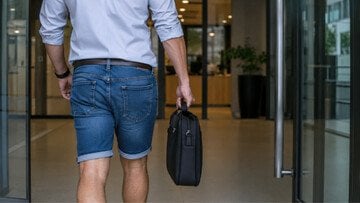 Si può andare al lavoro con i pantaloni corti?