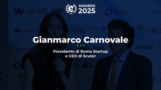 Gianmarco Carnovale, Presidente di Roma Startup e CEO di Scuter, ai Money Awards 2025