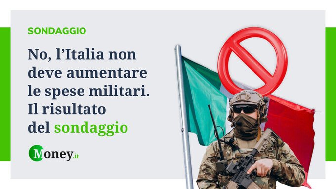 No, l'Italia non deve aumentare la spesa militare. Il risultato del sondaggio