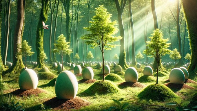 Seppellitemi così! La bara che ti trasforma in un albero dopo la morte