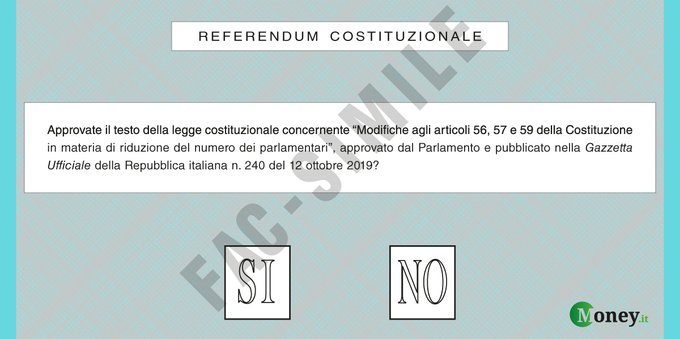 Referendum 2020, come si vota? Fac-simile scheda e regolamento