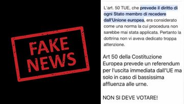 Referendum per uscire dall'Ue con bassa affluenza alle europee: attenzione alla fake news